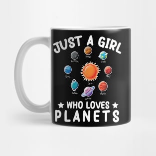 just a girl who loves planets Solar System Astrology Space Mug